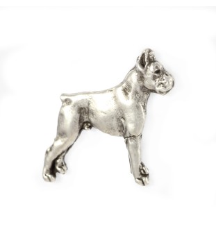 Bokser pin posrebrzony Art-Dog